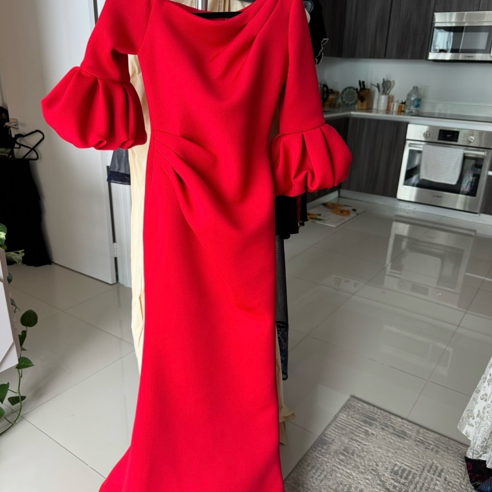 Jovani Vibrant Red Asymmetrical Dress